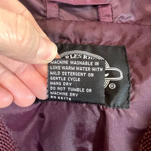 Charles River Apparel Dark Purple Pullover Lightweight Windbreaker Hooded Large - Picture 14 of 15